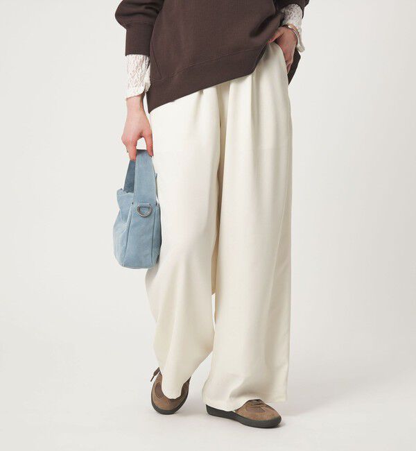 UNITED ARROWS green label relaxing「【WEB限定】＜at ease＞ドロスト ワイド パンツ オフホワイト」|その他|