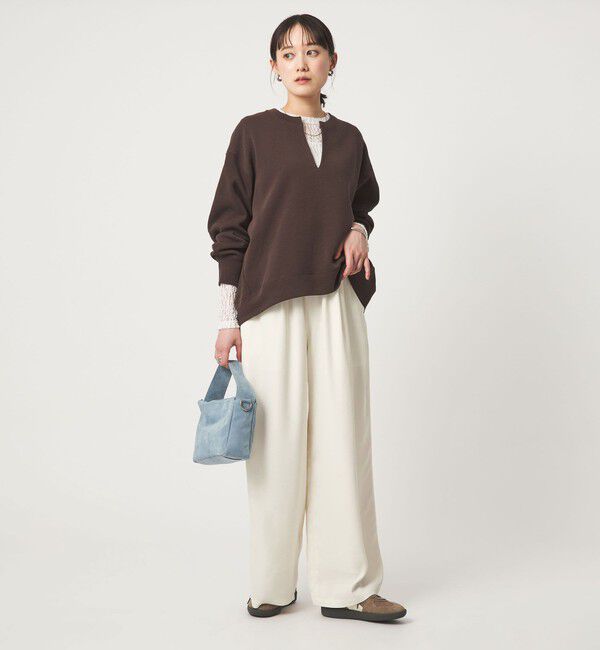 UNITED ARROWS green label relaxing「【WEB限定】＜at ease＞ドロスト ワイド パンツ オフホワイト」|その他|