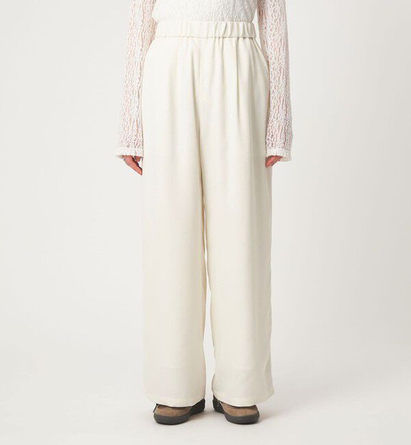 UNITED ARROWS green label relaxing「【WEB限定】＜at ease＞ドロスト ワイド パンツ オフホワイト」|その他|