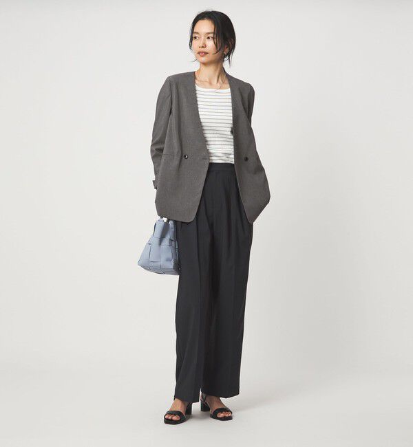 UNITED ARROWS green label relaxing「［size SHORT/TALLあり］トリアセ ノーラペル ジャケット 」|ノーカラージャケット|