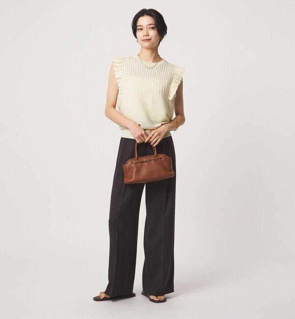 UNITED ARROWS green label relaxing「フリル ノースリーブ ニット」|ニット・セーター|