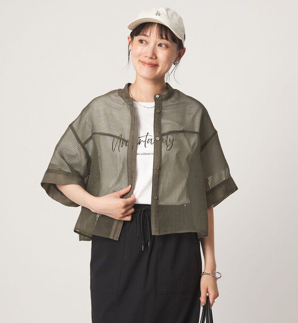 UNITED ARROWS green label relaxing「シアー コードレーン ショートスリーブ シャツ」|シャツ・ブラウス|MOCA