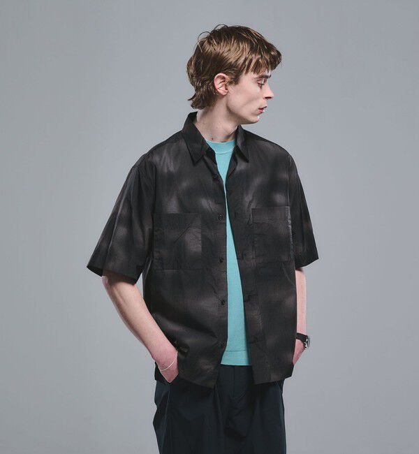 UNITED ARROWS green label relaxing「＜Phospho Graphica＞スプラッシュ パターン レギュラーカラー 半袖シャツ」|シャツ・ブラウス|