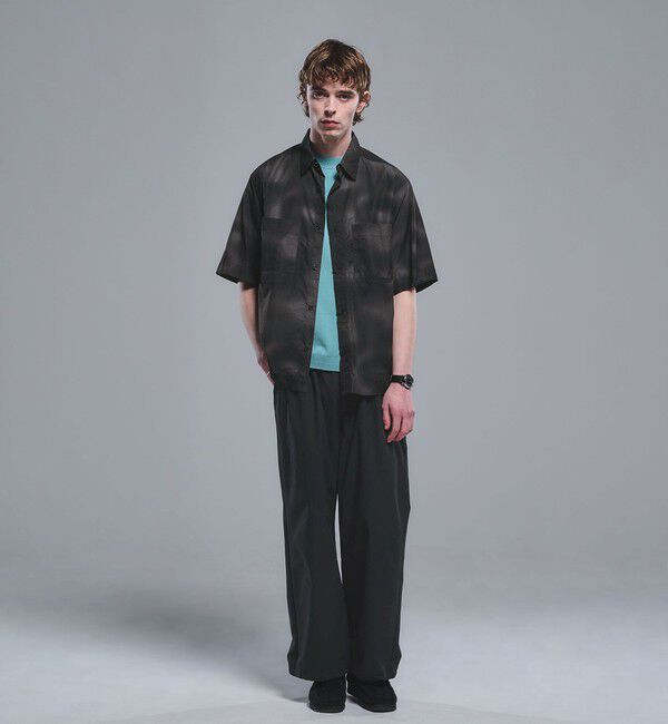 UNITED ARROWS green label relaxing「＜Phospho Graphica＞スプラッシュ パターン レギュラーカラー 半袖シャツ」|シャツ・ブラウス|