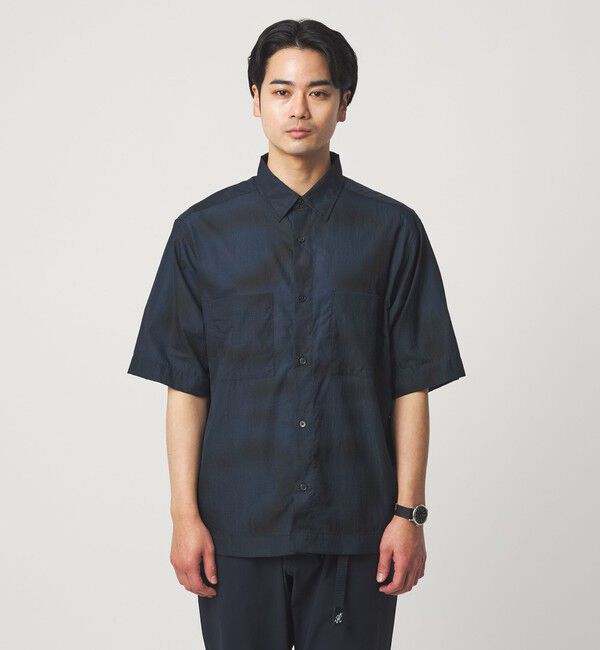 UNITED ARROWS green label relaxing「＜Phospho Graphica＞スプラッシュ パターン レギュラーカラー 半袖シャツ」|シャツ・ブラウス|