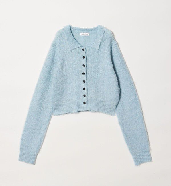 EMMEL REFINES「＜EMMEL REFINES＞EM フラッフィー エリボタン カーディガン」|カーディガン|LT.BLUE
