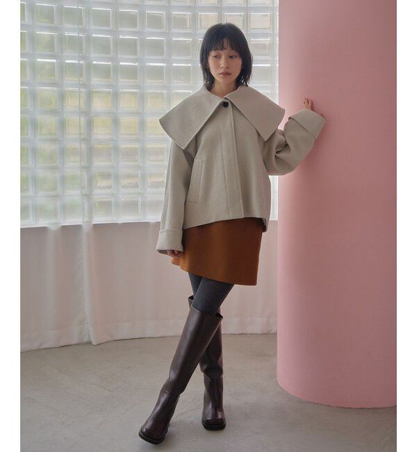 EMMEL REFINES「＜EMMEL REFINES＞EM ビッグカラー ショートコート」|その他|