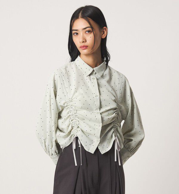 EMMEL REFINES「＜EMMEL REFINES＞EM ハートプリント ドロスト シャツ」|シャツ・ブラウス|OLIVE