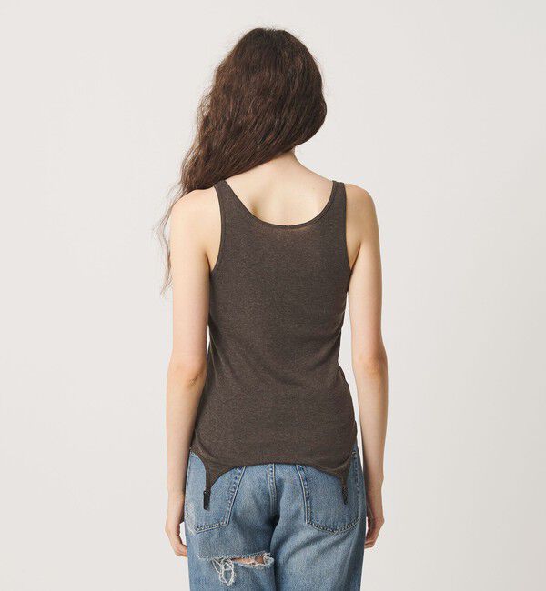 ATTISESSION「＜ATTISESSION＞フライス ガーター タンクトップ」|Tシャツ・カットソー|