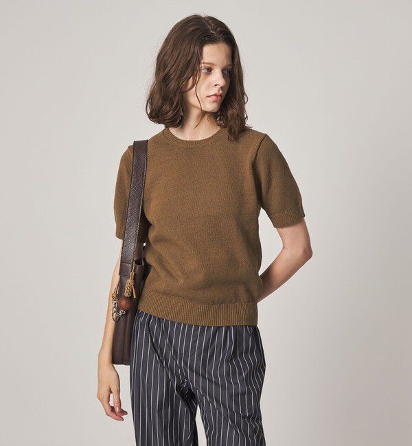 STEVEN ALAN「＜Steven Alan＞ハーフスリーブ ニット プルオーバー」|ニット・セーター|