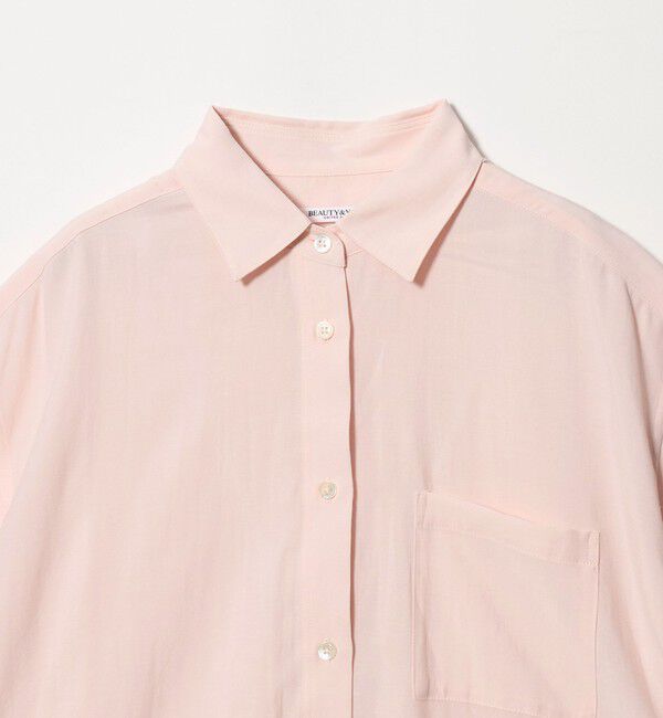 BEAUTY&YOUTH UNITED ARROWS「シアー バックタック ショートスリーブ シャツ 接触冷感」|シャツ・ブラウス|