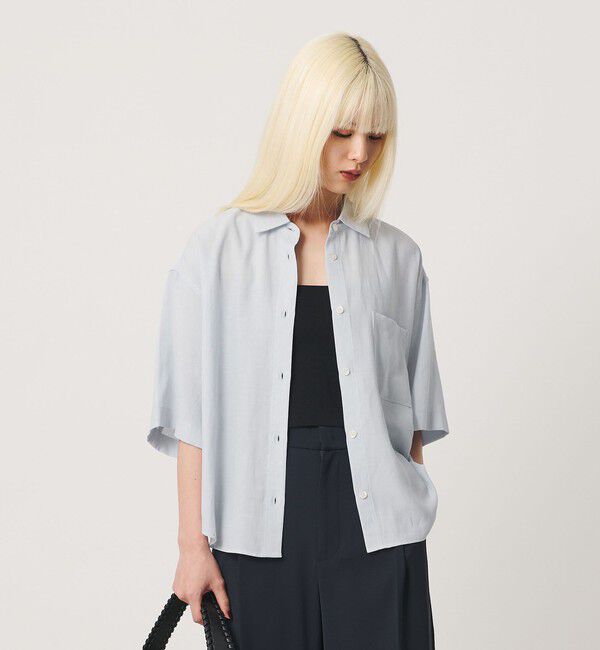 BEAUTY&YOUTH UNITED ARROWS「シアー バックタック ショートスリーブ シャツ 接触冷感」|シャツ・ブラウス|