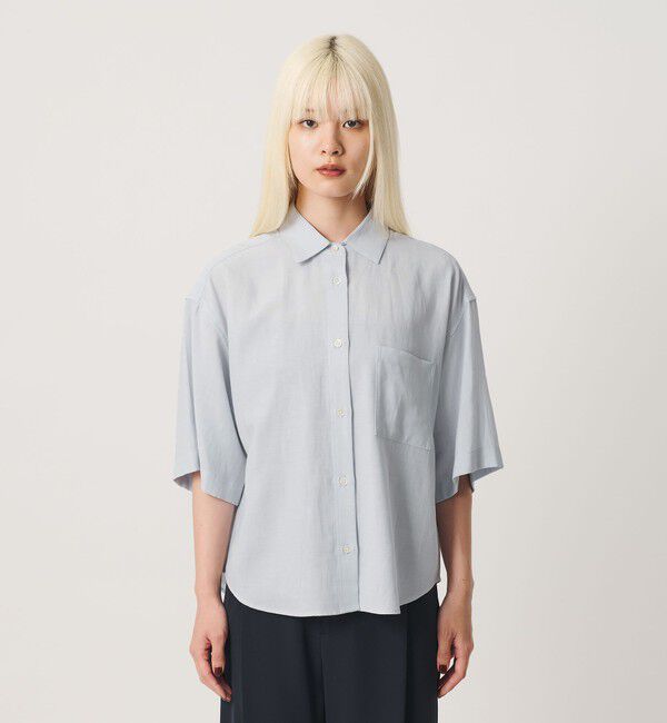 BEAUTY&YOUTH UNITED ARROWS「シアー バックタック ショートスリーブ シャツ 接触冷感」|シャツ・ブラウス|