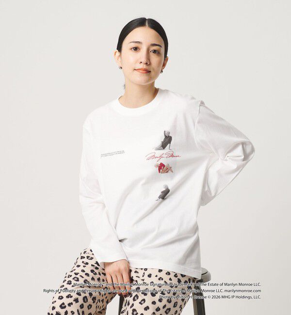 BEAUTY&YOUTH UNITED ARROWS「【別注】＜GOOD ROCK SPEED＞Marilyn Monroe/ロングスリーブ Tシャツ」|Tシャツ・カットソー|WHITE