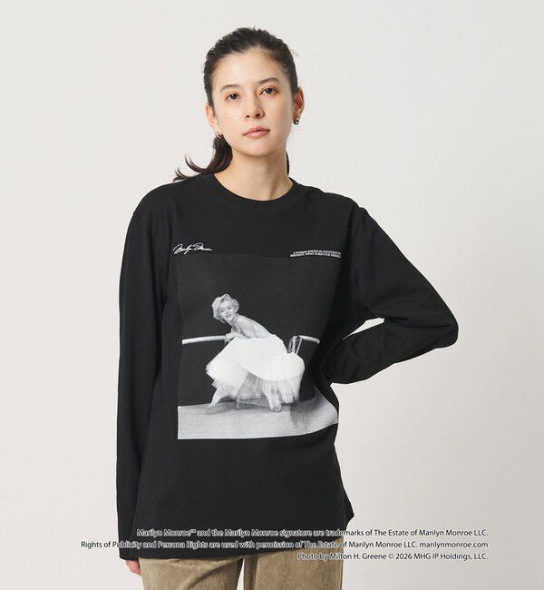 BEAUTY&YOUTH UNITED ARROWS「【別注】＜GOOD ROCK SPEED＞Marilyn Monroe/ロングスリーブ Tシャツ」|Tシャツ・カットソー|BLACK