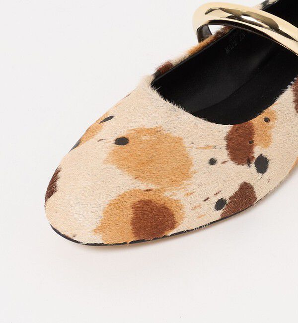 BEAUTY&YOUTH UNITED ARROWS「【別注】＜MOHI...＞ヘアレザー メタルストラップ フラットシューズ」|ローファー|