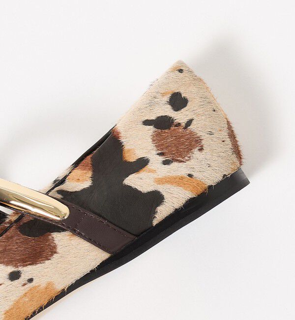 BEAUTY&YOUTH UNITED ARROWS「【別注】＜MOHI...＞ヘアレザー メタルストラップ フラットシューズ」|ローファー|