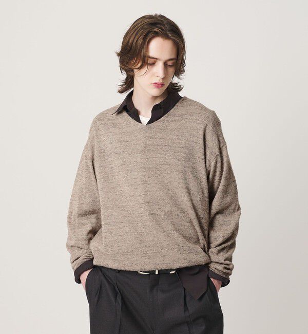 BEAUTY&YOUTH UNITED ARROWS「アルパカ ミックス Vネック ニット」|ニット・セーター|
