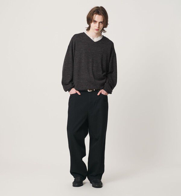 BEAUTY&YOUTH UNITED ARROWS「アルパカ ミックス Vネック ニット」|ニット・セーター|
