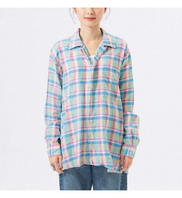 BEAMSBOY「【別注】INDIVIDUALIZED SHIRTS / オープン カラー シャツ＜イージーケア＞」|シャツ・ブラウス|