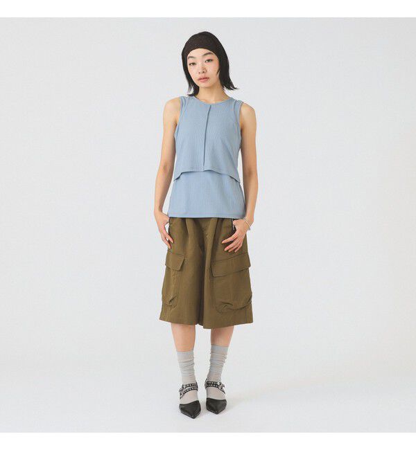 Ray BEAMS 「カットアウト レイヤード ノースリーブ」|Tシャツ・カットソー|