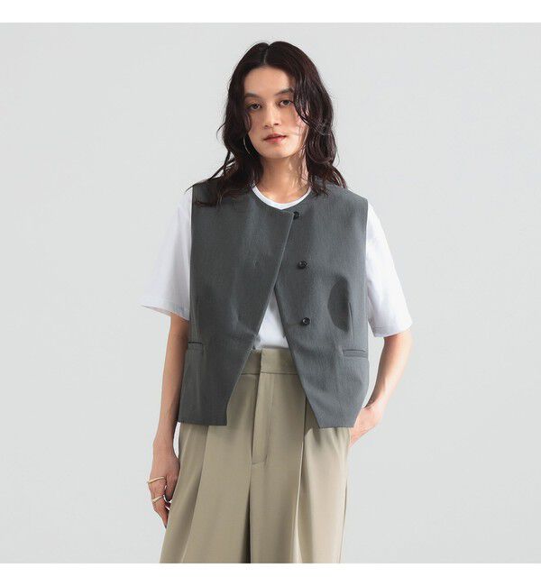 Demi-Luxe BEAMS 「オックス 比翼 ミニジレ」|ダウン|CHARCOAL.GRAY