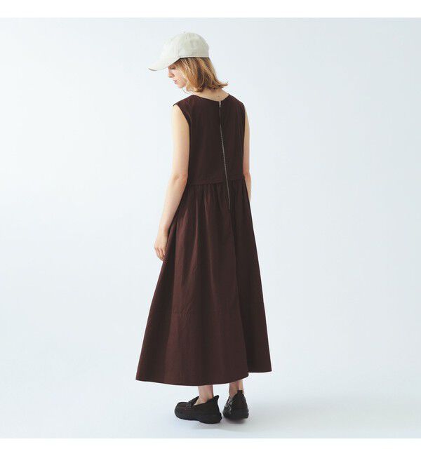 Ray BEAMS 「ギャザー キリカエ Vネック ノースリーブ ワンピース」|ワンピース|