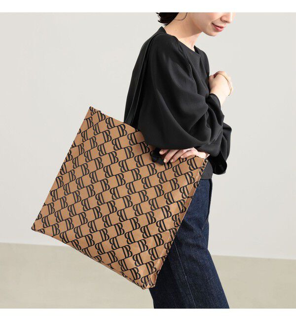 Demi-Luxe BEAMS 「モノグラム スクエア トートバッグ」|トートバッグ|BLACK&times;BROWN