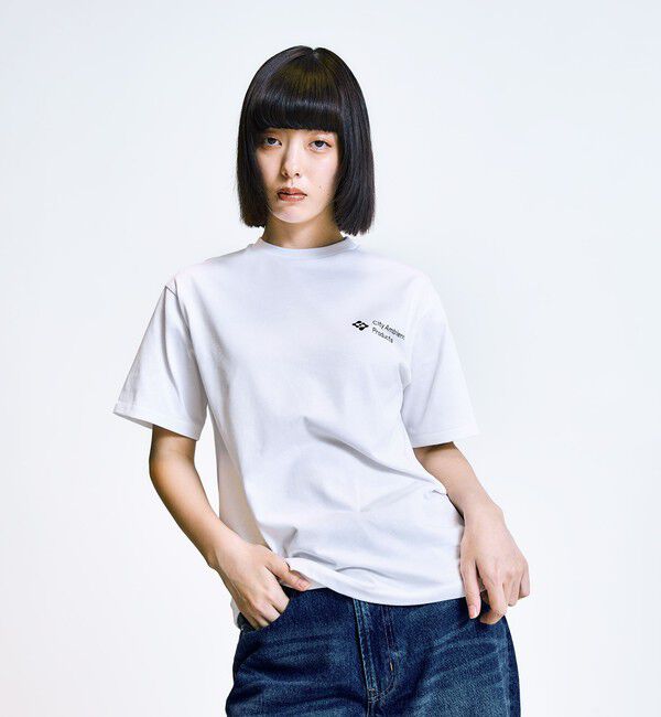 SHIPS「City Ambient Products: スタンダード ロゴ プリント Tシャツ」|Tシャツ・カットソー|