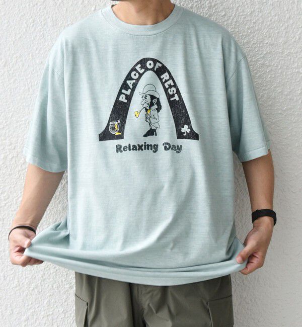SHIPS any「SCREEN STARS: ガーメントダイ フェード カラー レトロ グラフィック Tシャツ◇」|Tシャツ・カットソー|