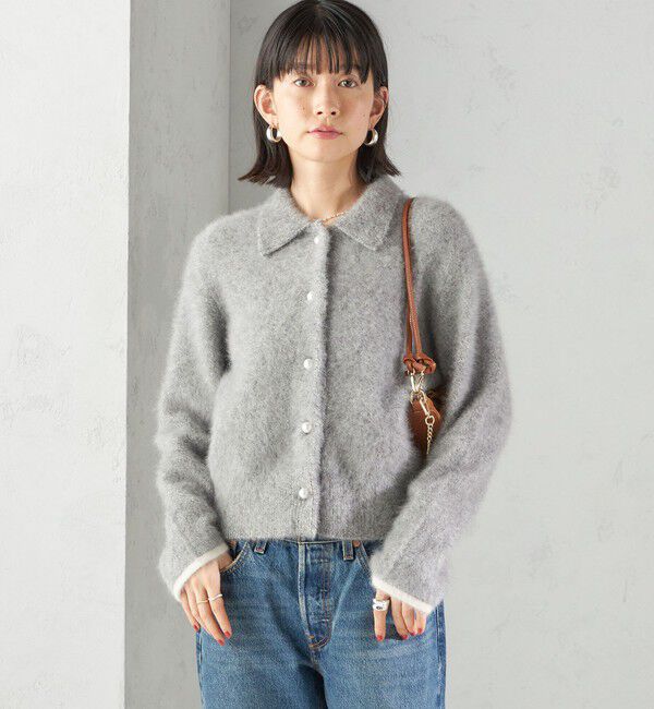 SHIPS for women「杢 フォックス カシミヤ ポロ ニット カーディガン」|カーディガン|