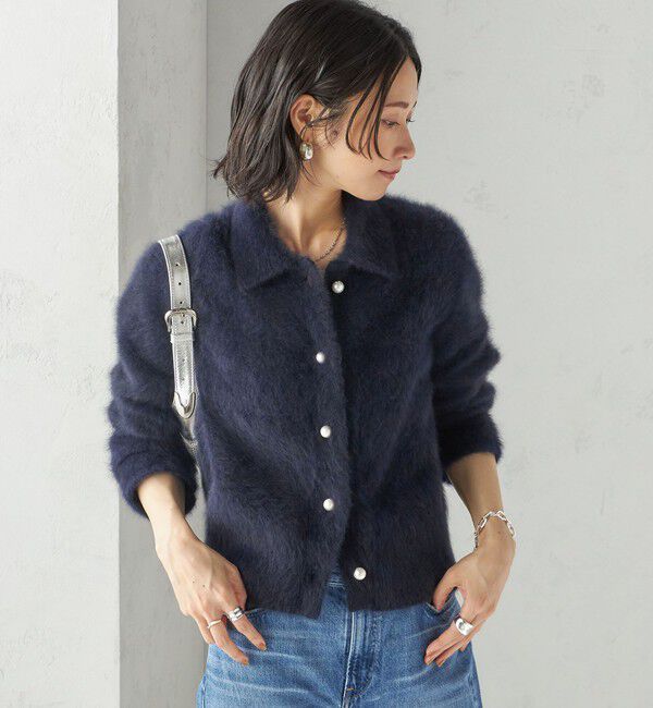 SHIPS for women「杢 フォックス カシミヤ ポロ ニット カーディガン」|カーディガン|
