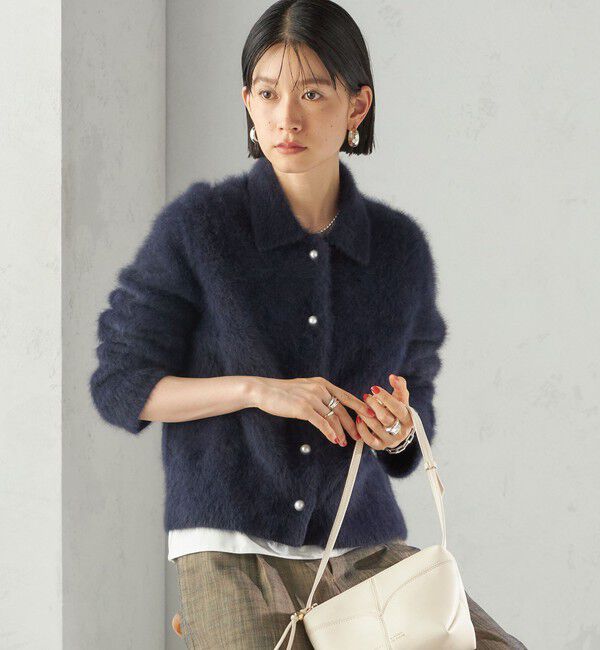 SHIPS for women「杢 フォックス カシミヤ ポロ ニット カーディガン」|カーディガン|