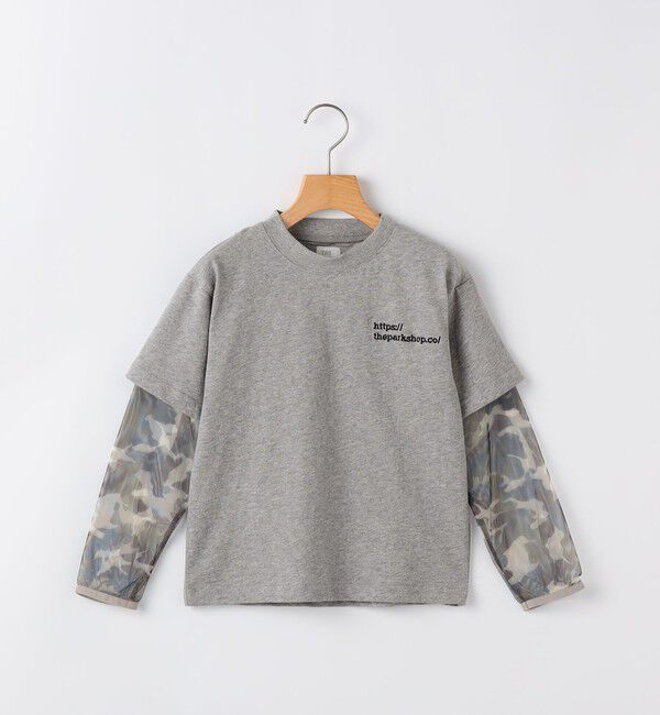 SHIPS KIDS「THE PARK SHOP:115～145cm /MOSQUITO LAYER Tシャツ」|Tシャツ・カットソー|ライトグレー