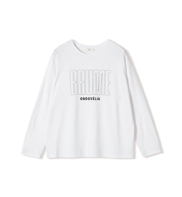 SHIPS for women「《予約》メルティ コットン ロゴ ロング スリーブ TEE」|Tシャツ・カットソー|