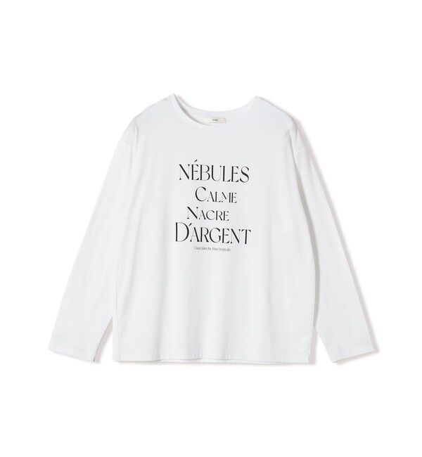 SHIPS for women「《予約》メルティ コットン ロゴ ロング スリーブ TEE」|Tシャツ・カットソー|