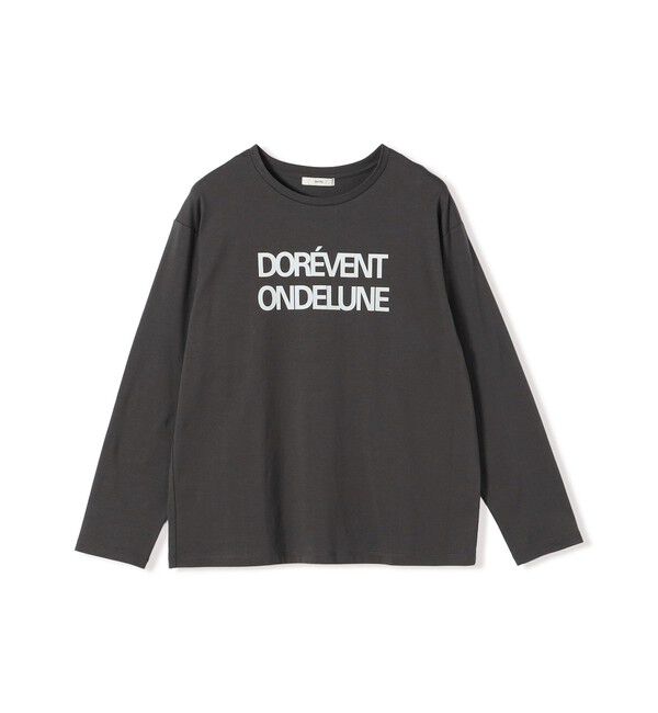 SHIPS for women「《予約》メルティ コットン ロゴ ロング スリーブ TEE」|Tシャツ・カットソー|