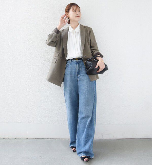 SHIPS for women「《予約》〈手洗い可能〉襟 タック サテン ロング スリーブ ブラウス」|シャツ・ブラウス|