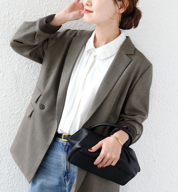 SHIPS for women「《予約》〈手洗い可能〉襟 タック サテン ロング スリーブ ブラウス」|シャツ・ブラウス|