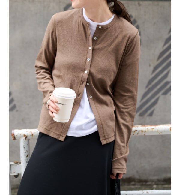 OUTDOOR PRODUCTS Usual Things「≪予約≫スラブジャージークルーネックカーディガン」|カーディガン|