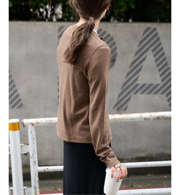 OUTDOOR PRODUCTS Usual Things「≪予約≫スラブジャージークルーネックカーディガン」|カーディガン|