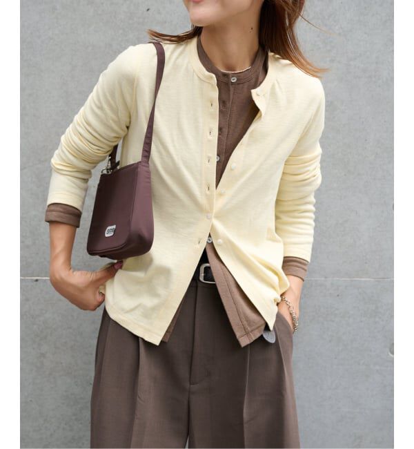 OUTDOOR PRODUCTS Usual Things「≪予約≫スラブジャージークルーネックカーディガン」|カーディガン|イエロー