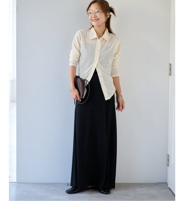 OUTDOOR PRODUCTS Usual Things「≪予約≫襟付きシアーベロアカーディガン」|カーディガン|