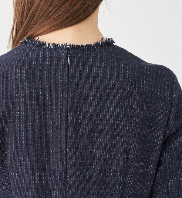 Ballsey「ロングスラブツイード マテリアルコンビワンピース」|ワンピース|