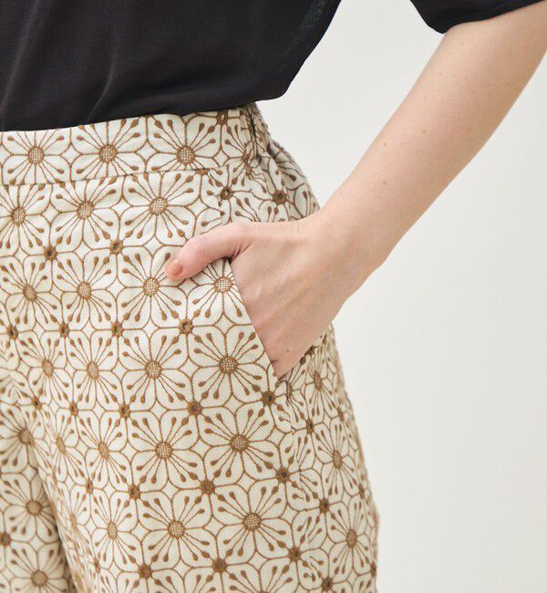 TOMORROWLAND collection「カレフルールエンブロイダリー ストレートパンツ」|その他|