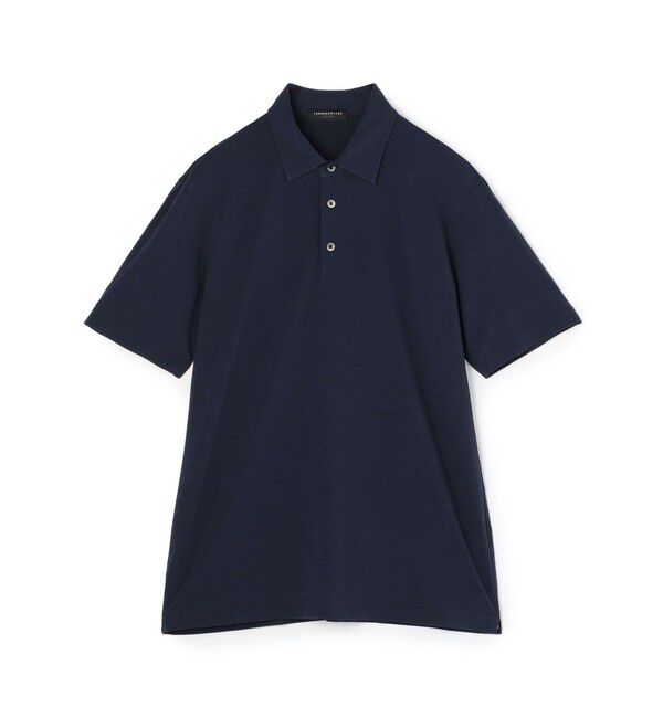 TOMORROWLAND MENS「スビンコットン強撚ジャージー 半袖ポロシャツ」|ポロシャツ|67 ネイビー