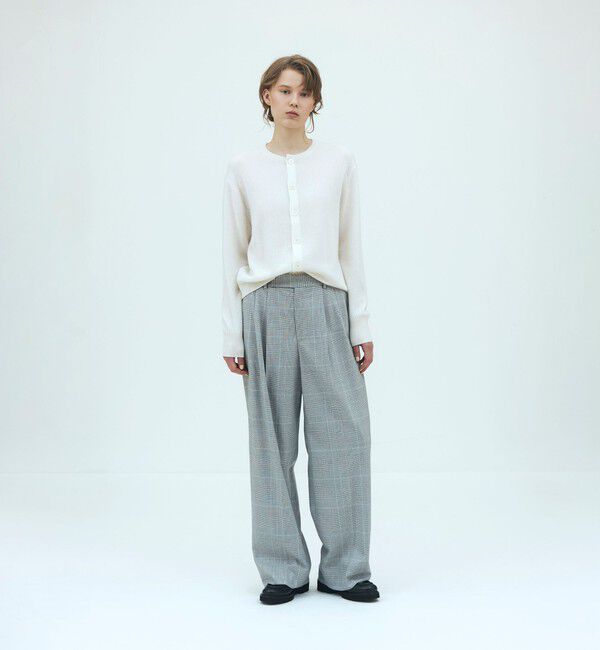 GALERIE VIE「【WEB先行予約】ライトフラノストレッチ タックストレートパンツ」|スラックス|
