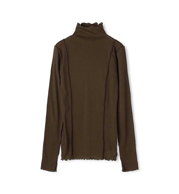 TOMORROWLAND GOODS「HAKUJI Shiny rib HN ハイネックプルオーバー」|Tシャツ・カットソー|48 ダークブラウン系
