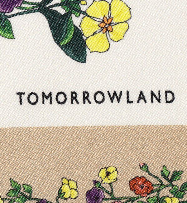 TOMORROWLAND GOODS「ATELIER TOMORROW FLOWER FLAME シルク スカーフ」|バンダナ・スカーフ|