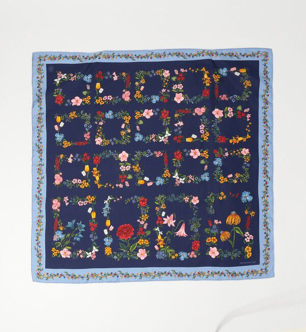 TOMORROWLAND GOODS「ATELIER TOMORROW FLOWER FLAME シルク スカーフ」|バンダナ・スカーフ|